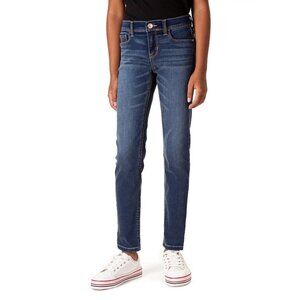 Jordache Girls Skinny Jeans, Mid Rise, Medium Wash Blue Size 14T